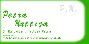 petra mattiza business card